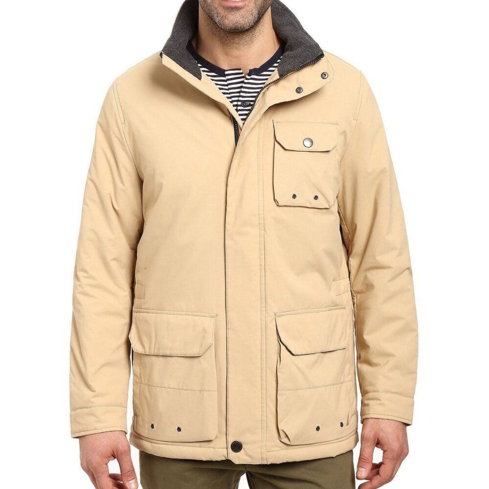 Nautica Men Beige Multi Pocket Parka /Windbreaker Size XL